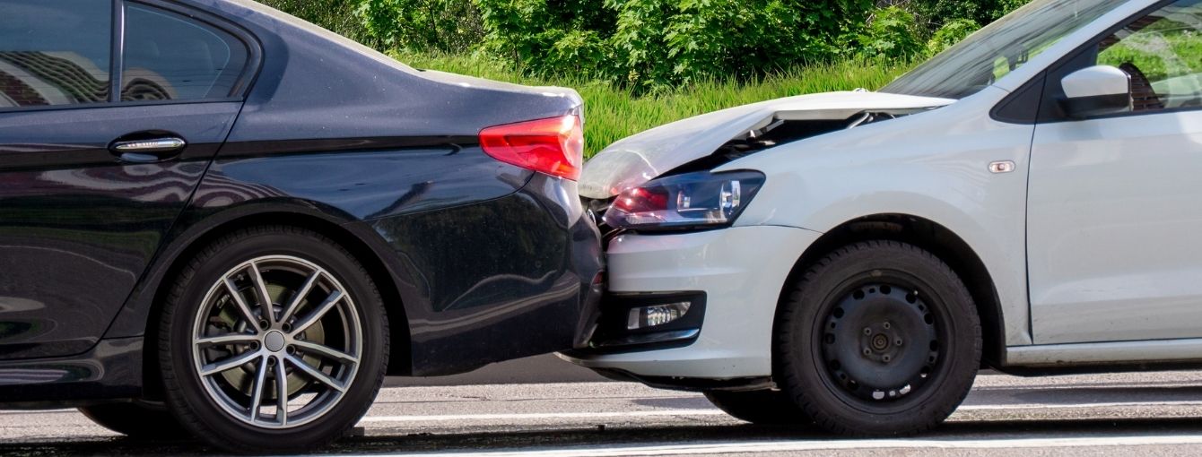 A rear-end collision. 